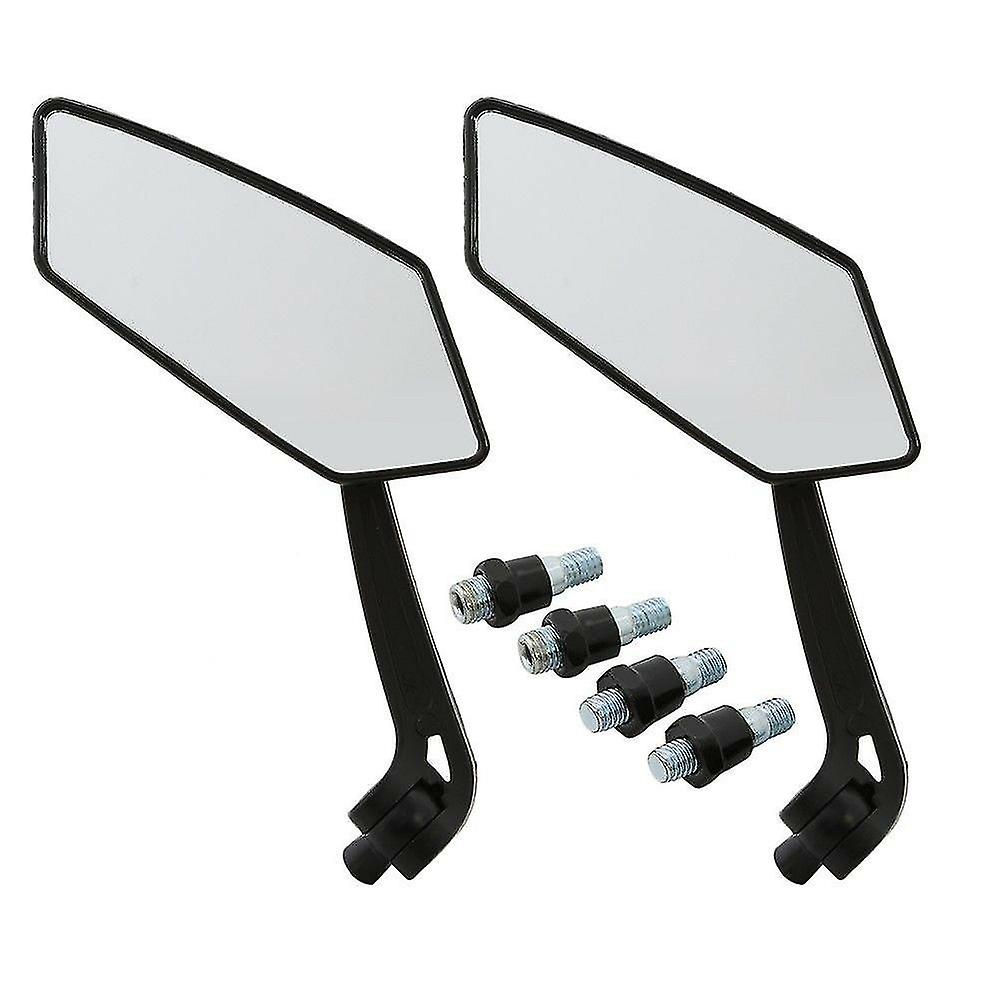 1 Pair Black Motorcycle Rearview Side Custom Fit For