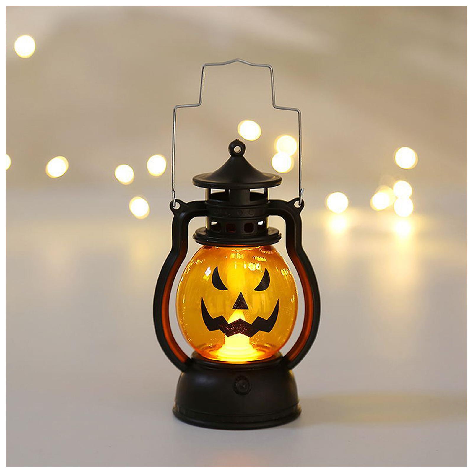 Mini Pumpkin Lantern Decorative With Led Lightshanging Candle Lantern For Ghost Party