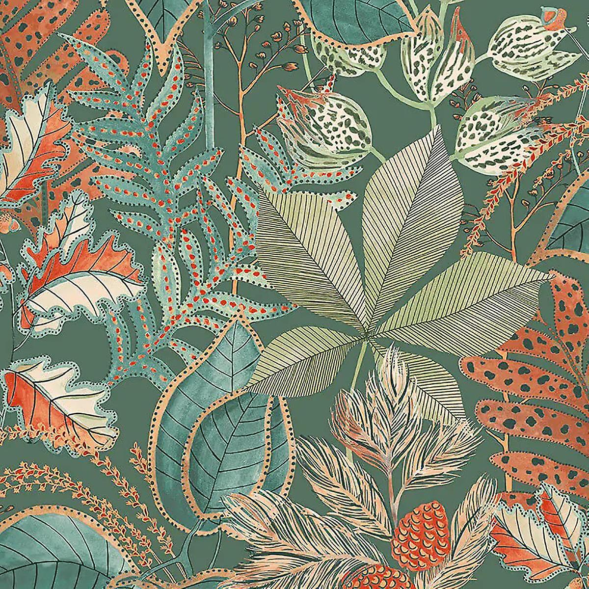 Belgravia Eden Leaf Green Wallpaper