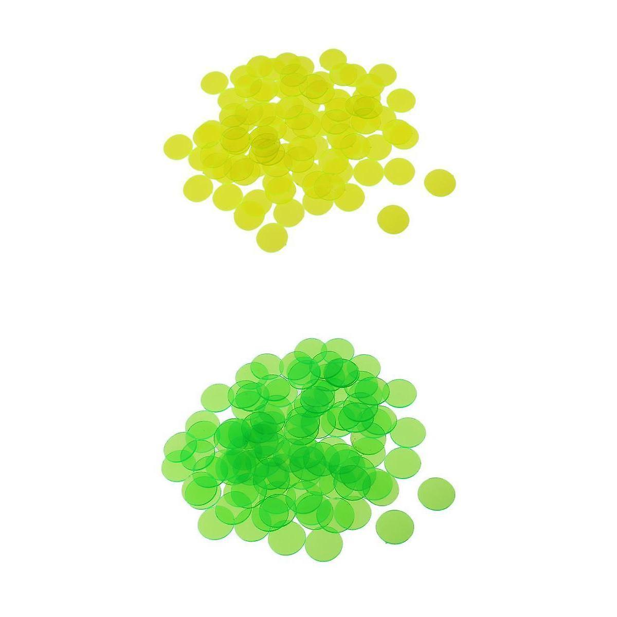200x Professional Bingo Game Transparent Color Counters Plastic Marker