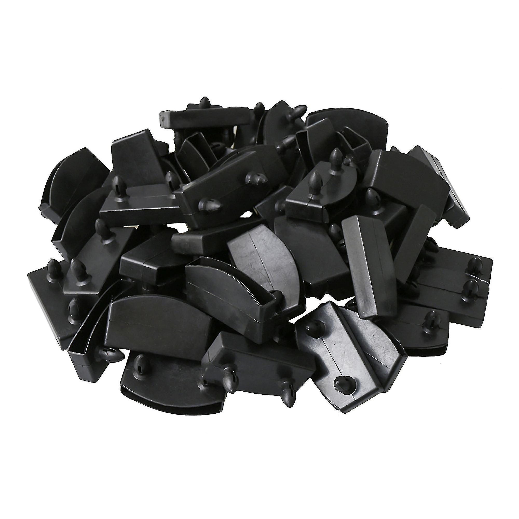 50pcs Bed Slat Plastic End Caps Holders 55mm Black -