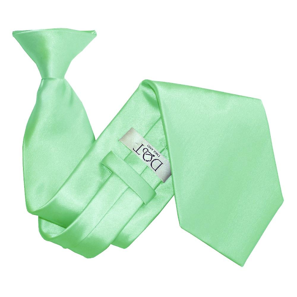 Mint Green Plain Satin Clip On Tie