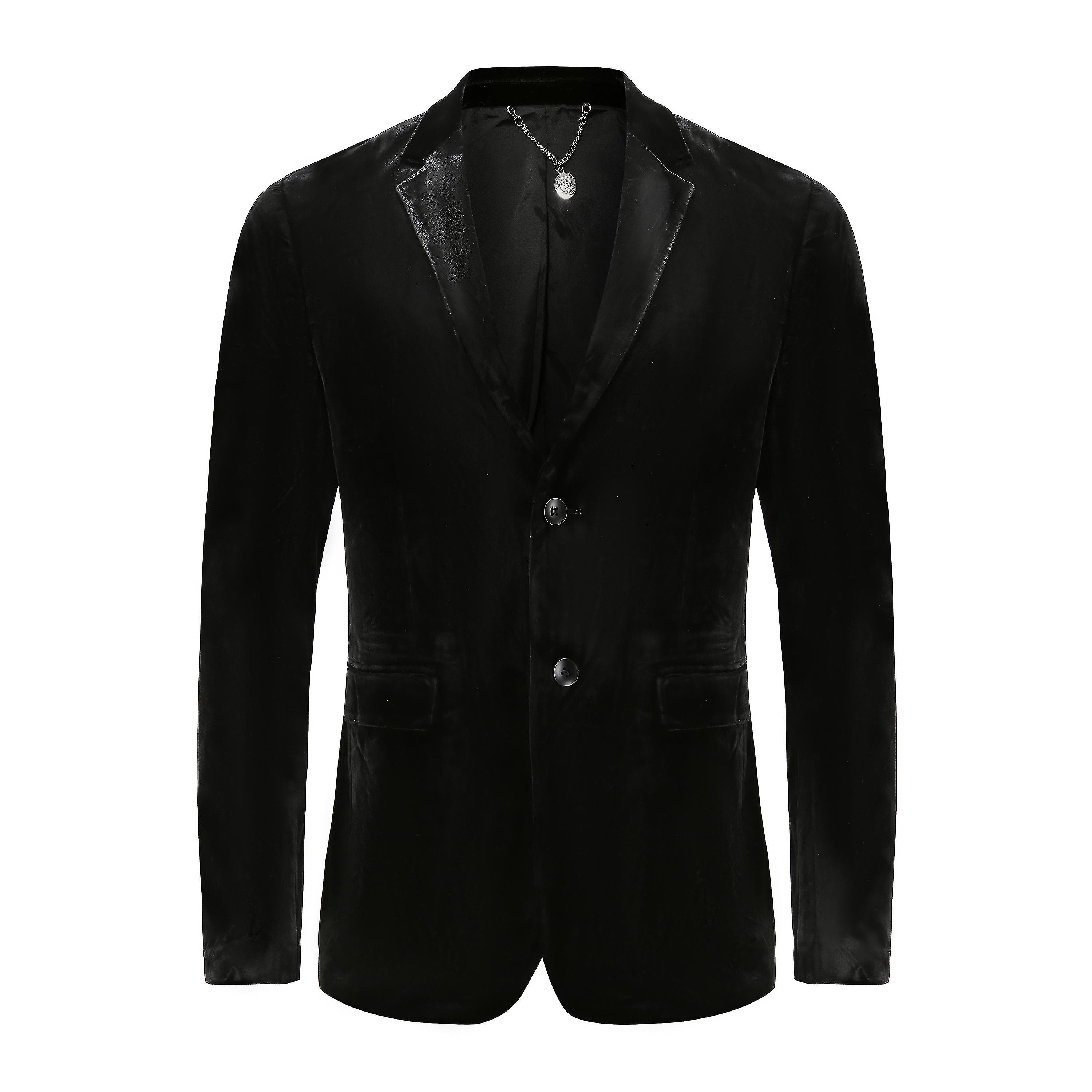 Erkek Kadife Blazer Slim Fit Solid Blazer