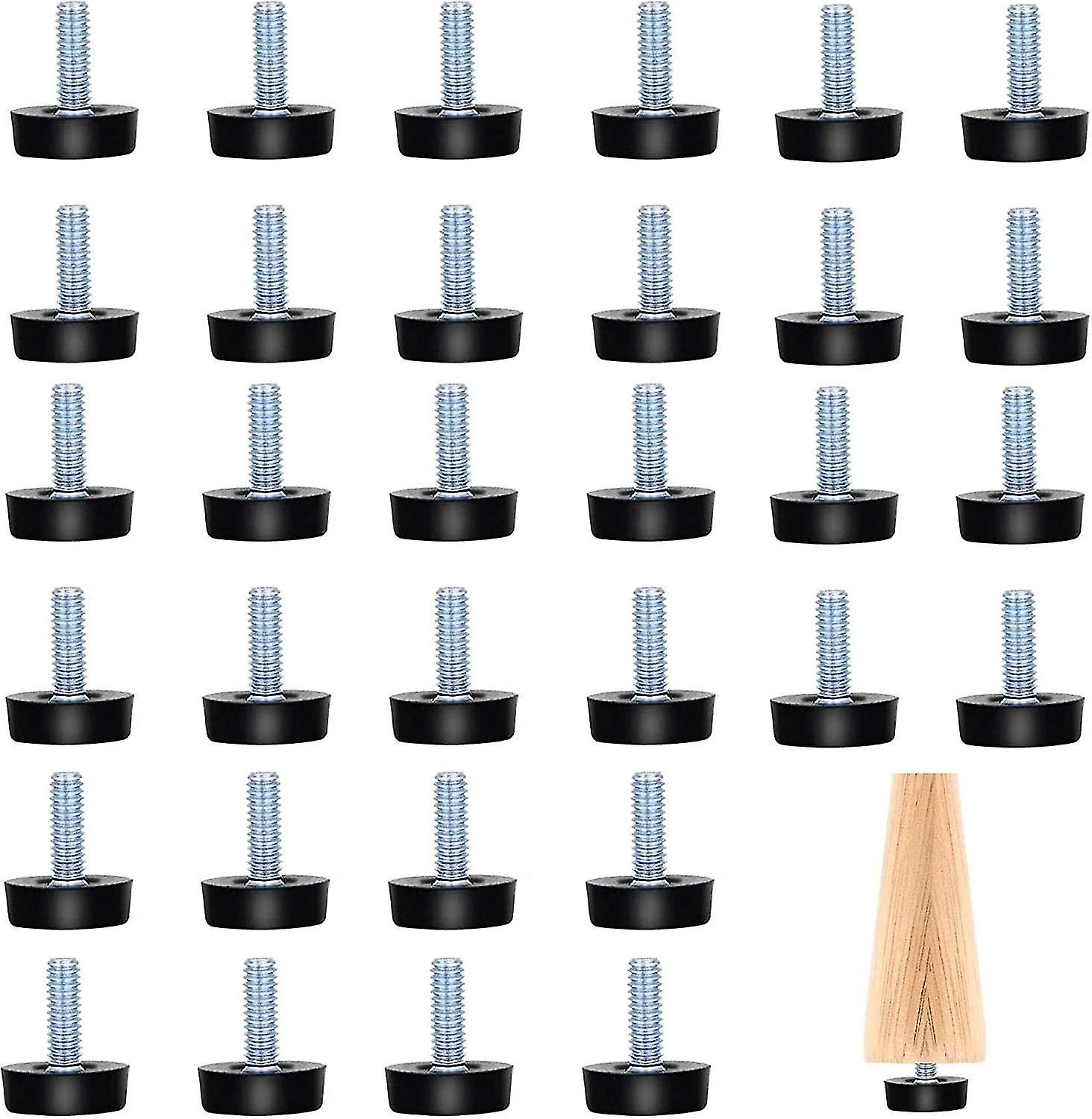 32 stk Justerbare møbelfødder Skruefødder Møbelnivelleringsfødder M8 gevind