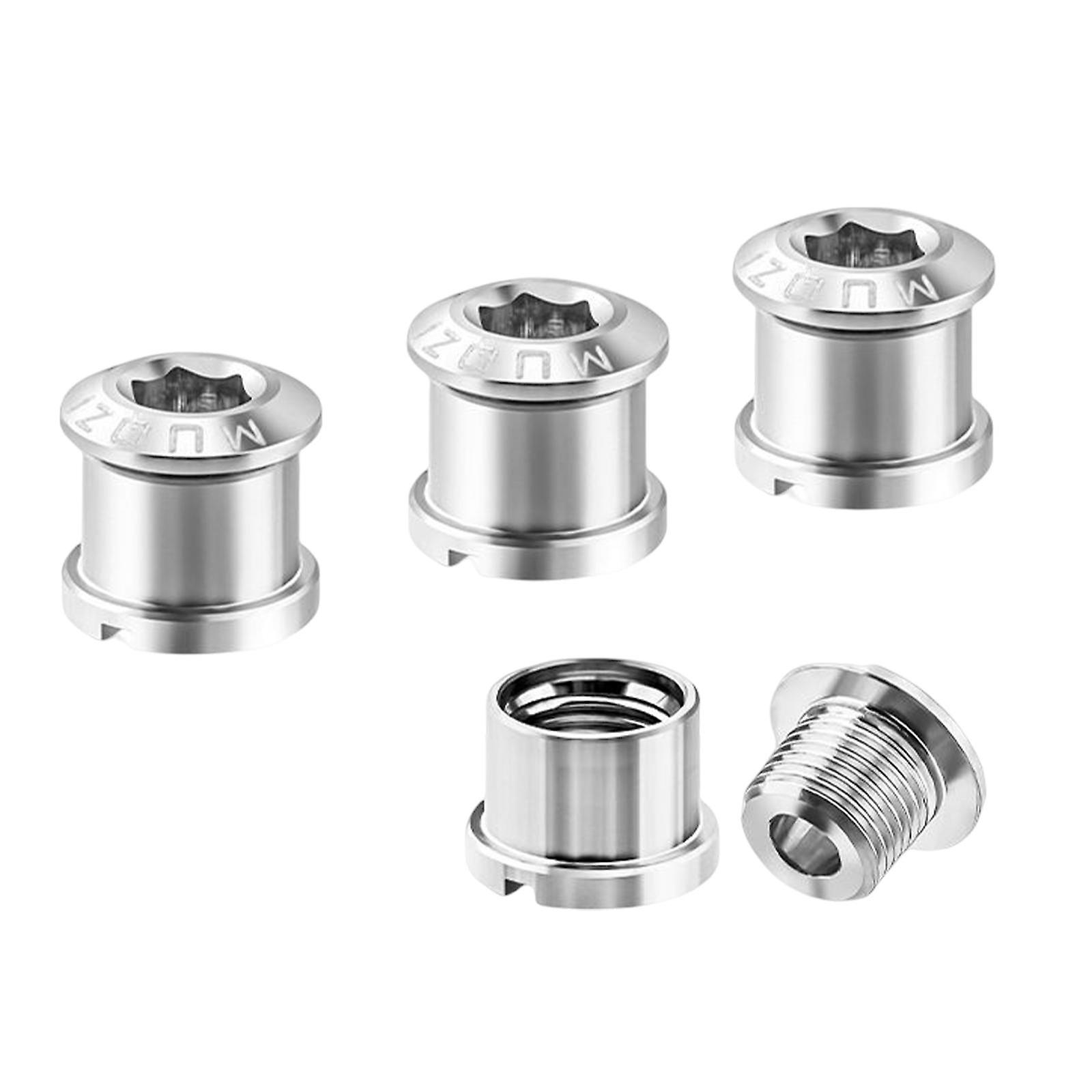 4x Bisiklet Aynakol Cıvataları MTB Bisiklet için Tek Çift Vidalar 7 ila 8.5mm gümüş