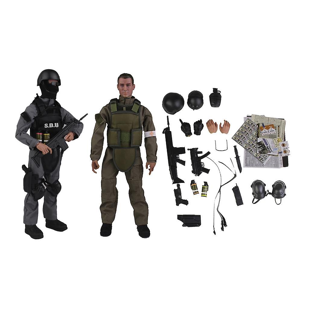 2Pack 1/6 Scale Army Soldiers Combat Model 12" Figures Male Dolls Playset