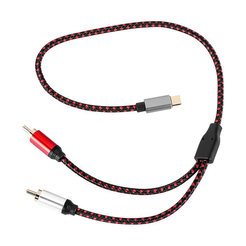 Usb Type-c To 2 Rca Audio Cable Type C Rca Cable Jack Type C Rca Cable For Speaker Home Tv