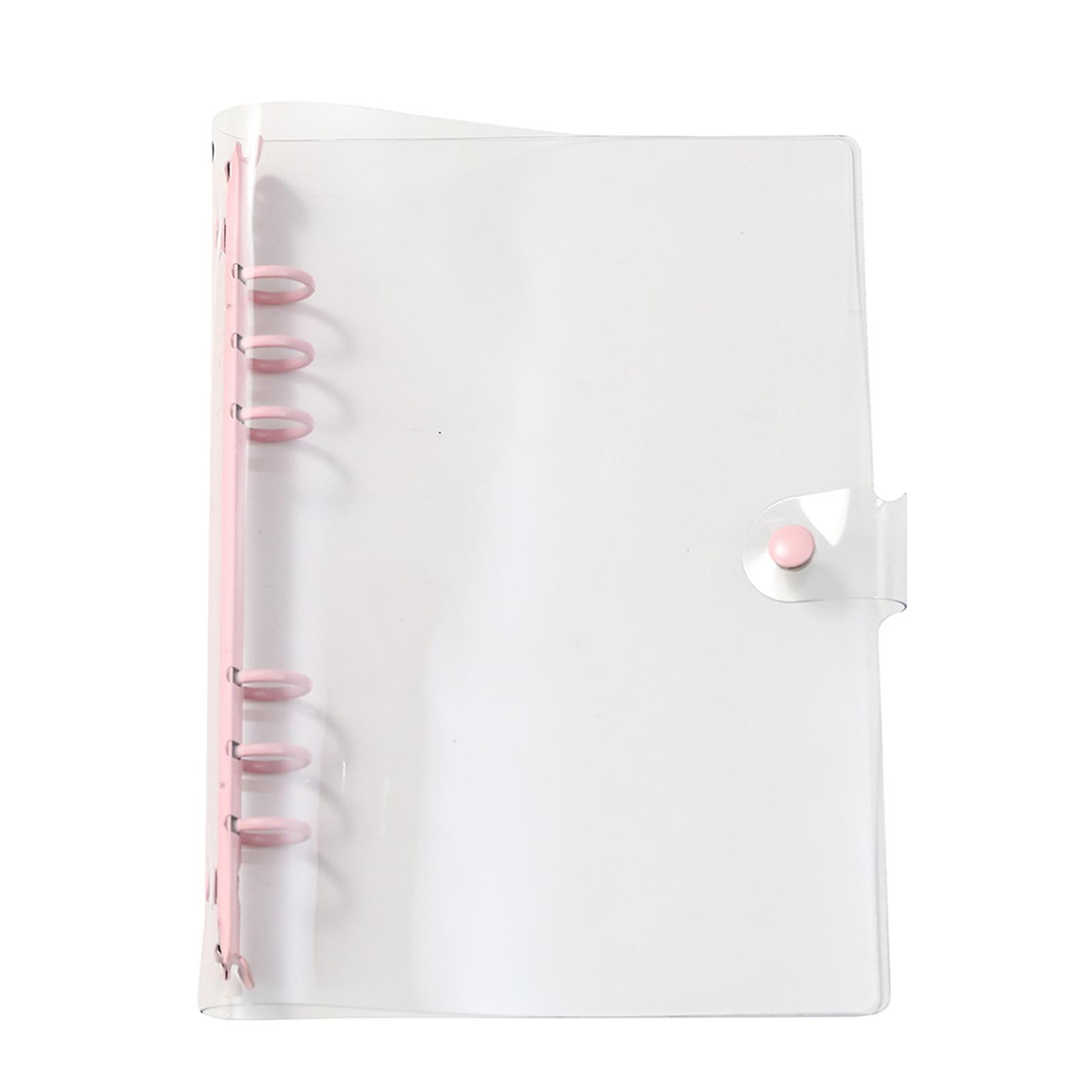 A5 Transparent Binder Shell Snap Button Closure Loose Leaf Folder