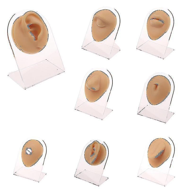 Silicon Ear Eye Nose Mouth Tongue Navel Piercing Model Press Needle Display Tool High Quality