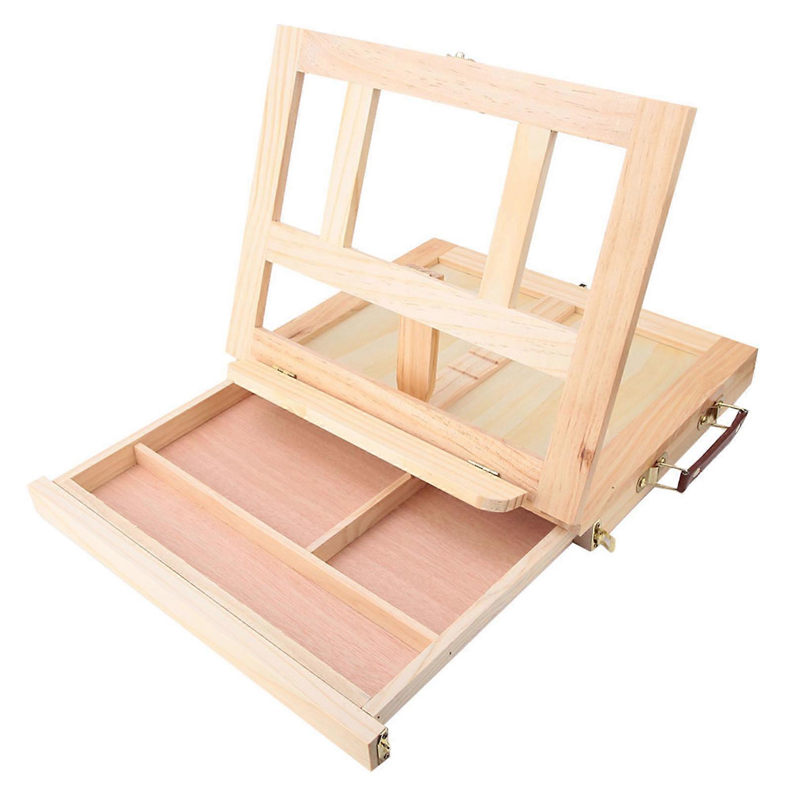 Adjustable Folding Artist Easel Drawing Painting Portable Tabletop Easel Box with Drawer