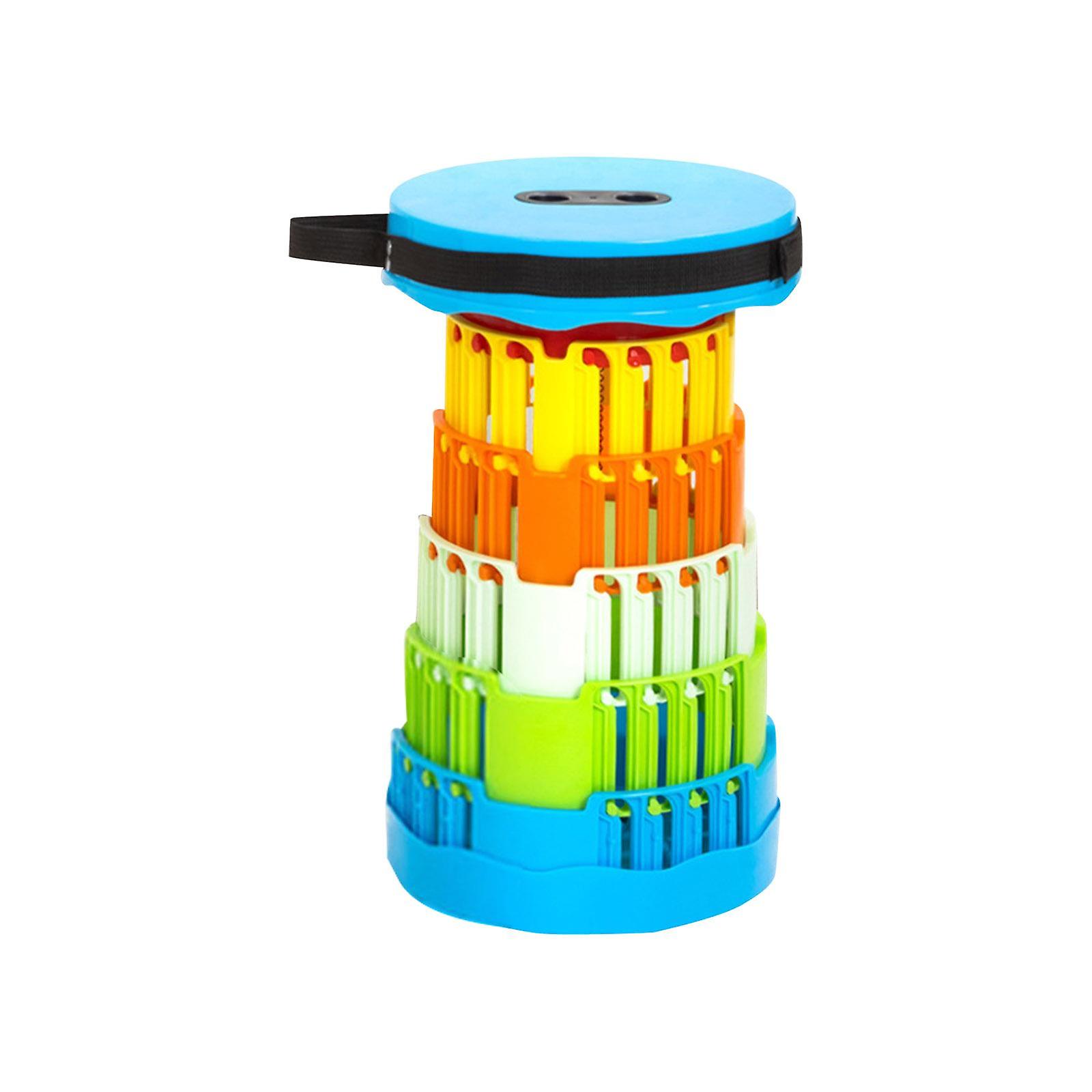 Foldable Stool Portable Lightweight Retractable Stool for Camping BBQ Hiking Blue