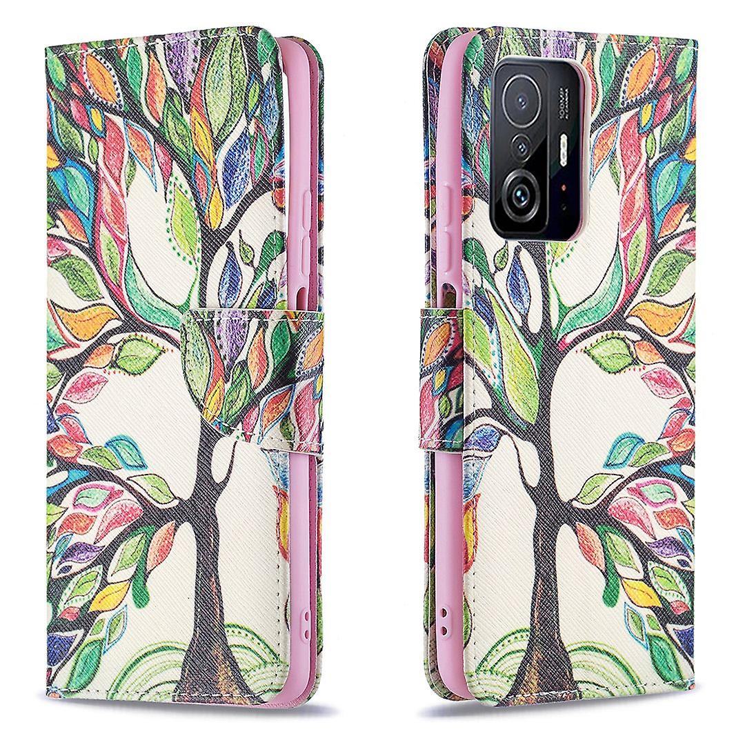 Pattern Printing Wallet Stand Leather Phone Flip Case Protective Cover for Xiaomi 11T/11T Pro