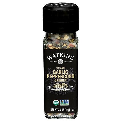 Watkins Oragnic Garlic Pepercorn Grinder, 2.7 Oz (Case Of 3) (Pack of 1)