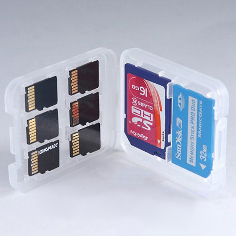 1Pc Transparent Protector Holder Micro Box For SD SDHC TF MS Memory Card Case