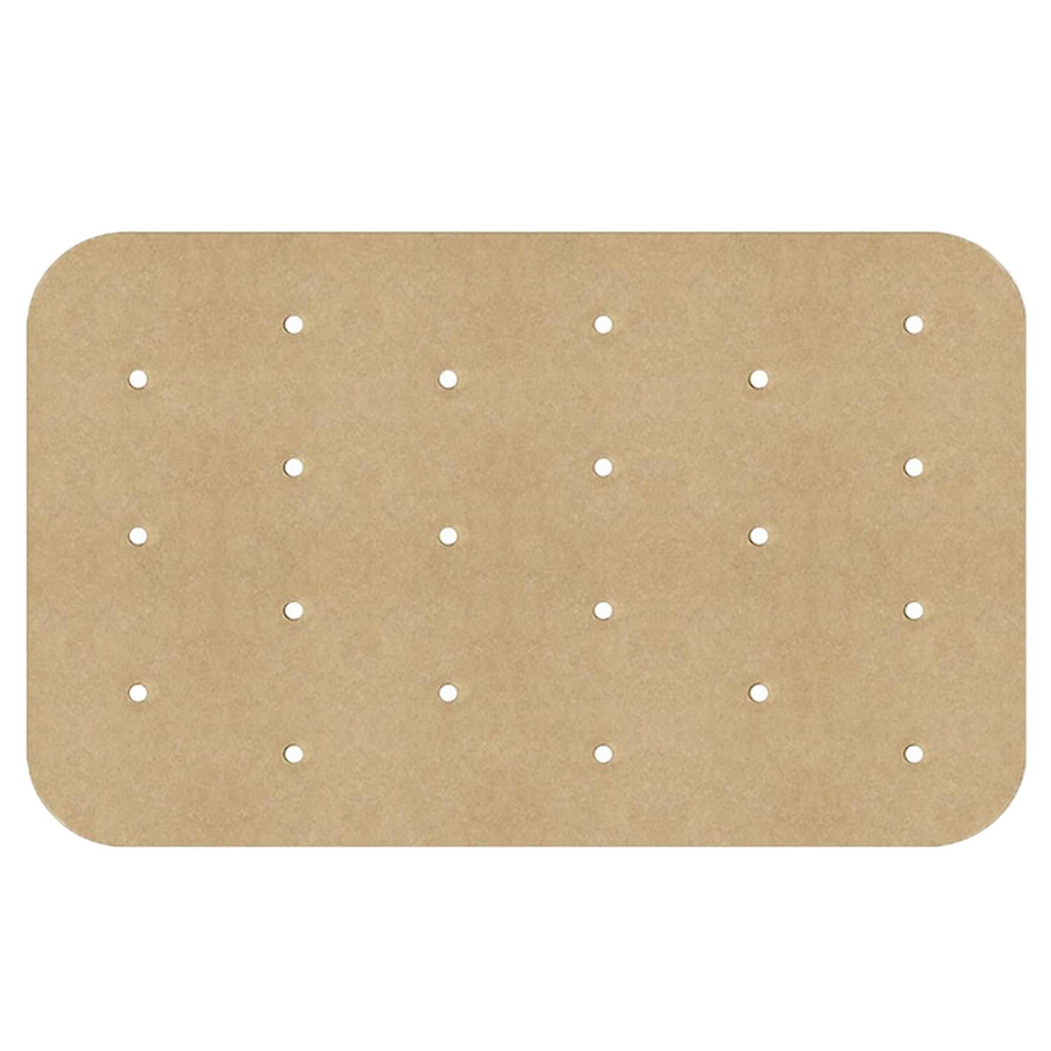 100Pcs Fryer Paper Non Stick Waterproof Holes Design Disposable Rectangular Baking Parchment Paper L