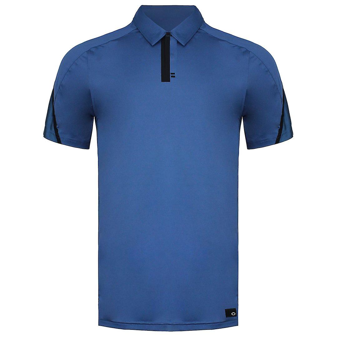 Oakley Short Sleeve Collared Mens Blue Velocity Polo Shirt 433683 64W