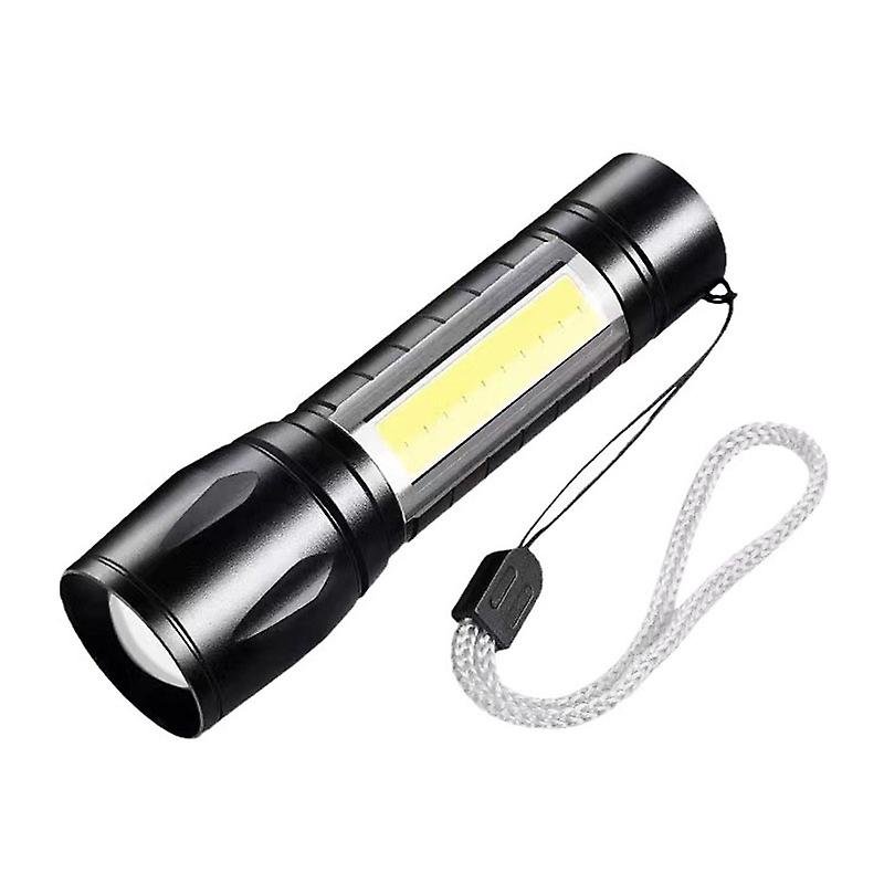 Mini Portable Flashlight Strong Light Charging LED Light With Side Light