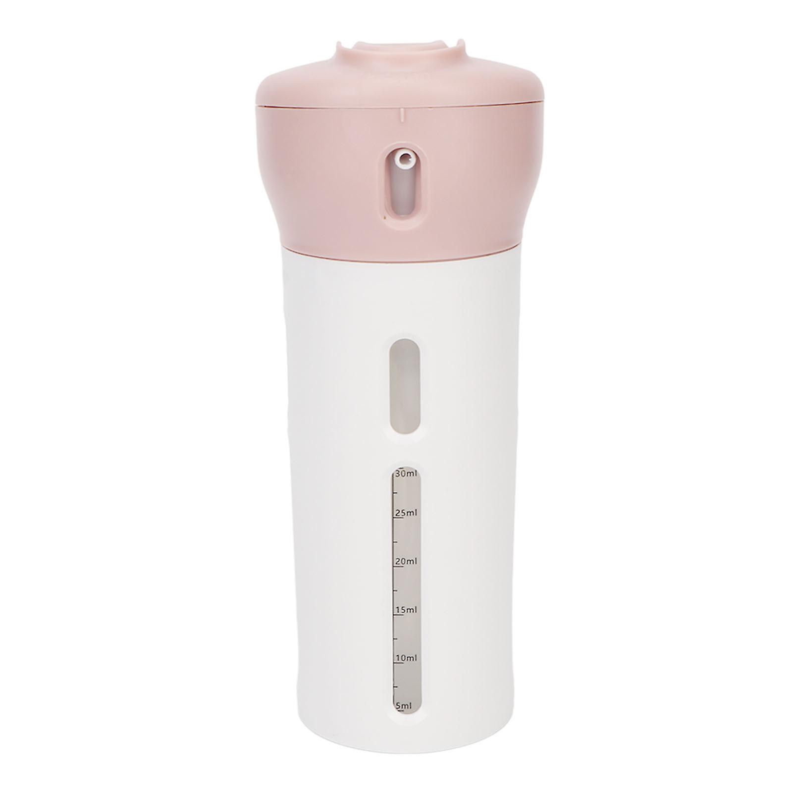 4 in 1 Travel Dispenser Leakproof Refillable Portable Travel Container with Sticker for Perfume Shampoo and Conditioner Pink