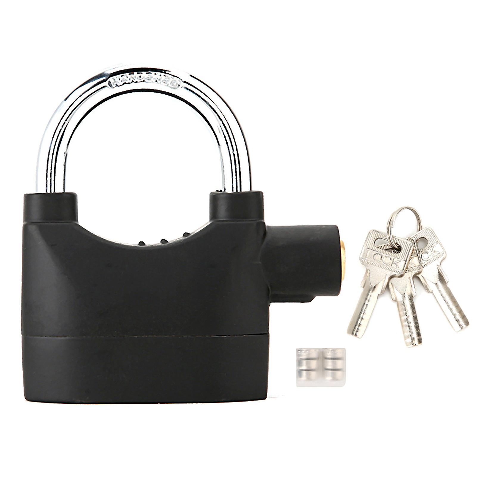 Security Alarm Padlock - 110dB Anti-Theft Lock for Bikes, Doors, and Windows