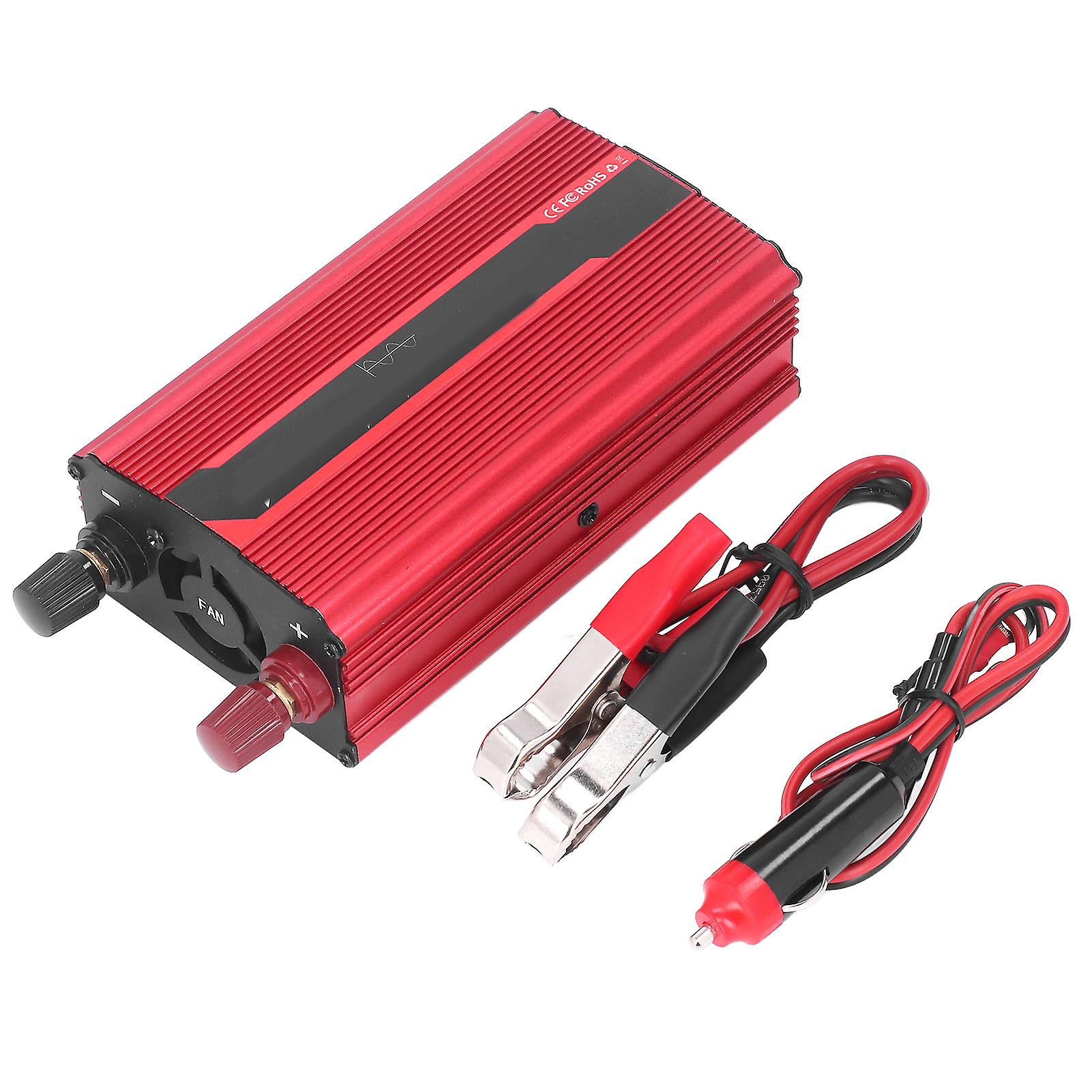 Power Inverter, 12V DC Input 1000W Car Power Inverter Solar Converter Safe Protection for Car Appliance(DC12V to AC110V) NQ07L