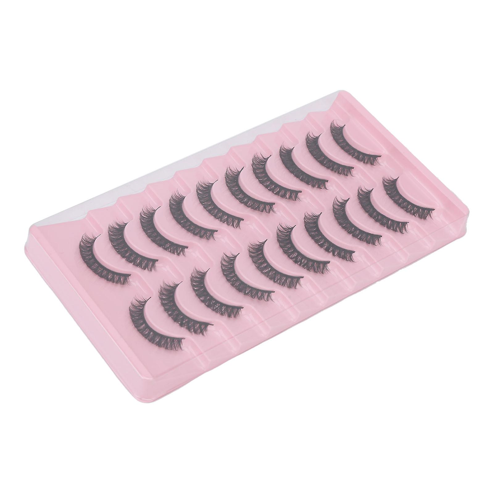 10 Pairs DD Curl False Eyelashes Extensions Lightweight Comfortable Soft Makeup Type A