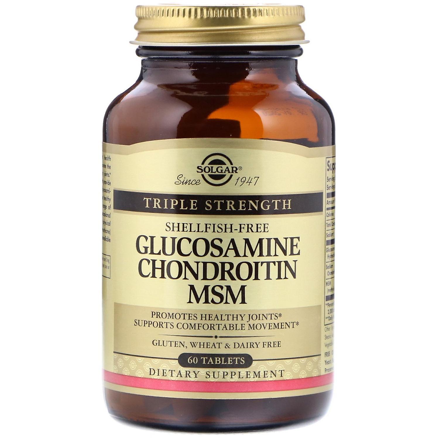 Solgar, Glucosamine Chondroitin MSM, Triple Force, 60 comprimés