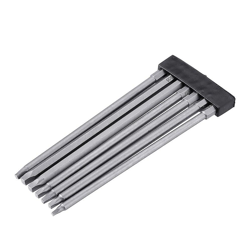 7Pcs 150mm Square Screwdriver Bits 1/4 Inch Hex Shank Screwdriver Bit