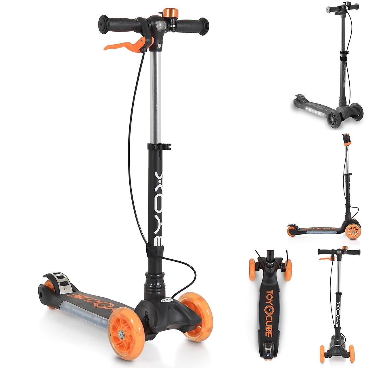 Byox Kinderroller Cube, 3 Räder, klappbar, Klingel Melodie Frontlicht Handbremse