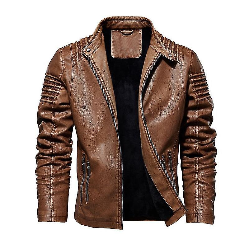 Spring Mens Faux Leather Jackets Winter Classic Motorcycle Jacket Mal