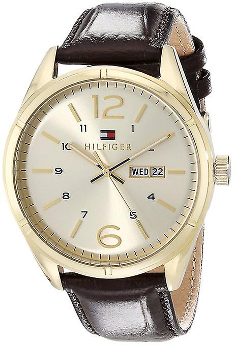 Tommy Hilfiger 男士1791059模拟显示石英棕色手表