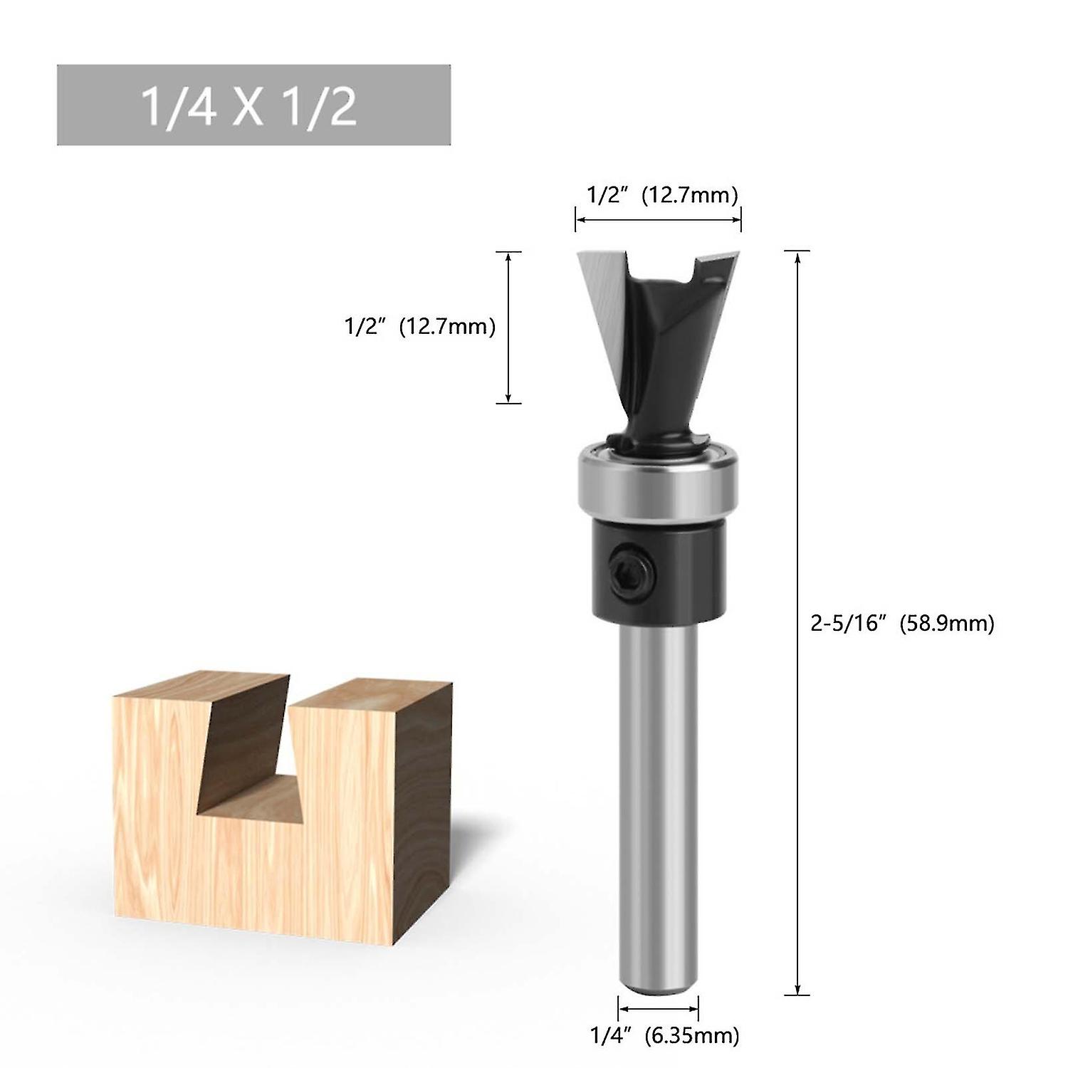 Dovetail Router Bit Woodworking Milling Saw Cutter Dovetail Milling Cutter for Wood Process