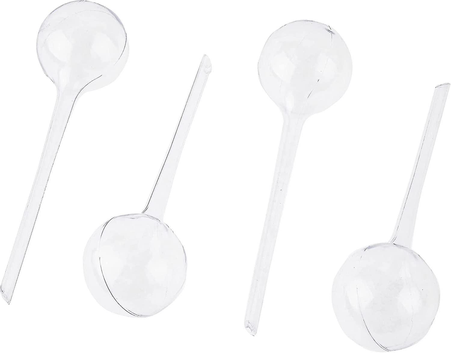 4 Pack Double Weeks Watering System Balls Retractable PVC Clear Plastic Plants 8cm