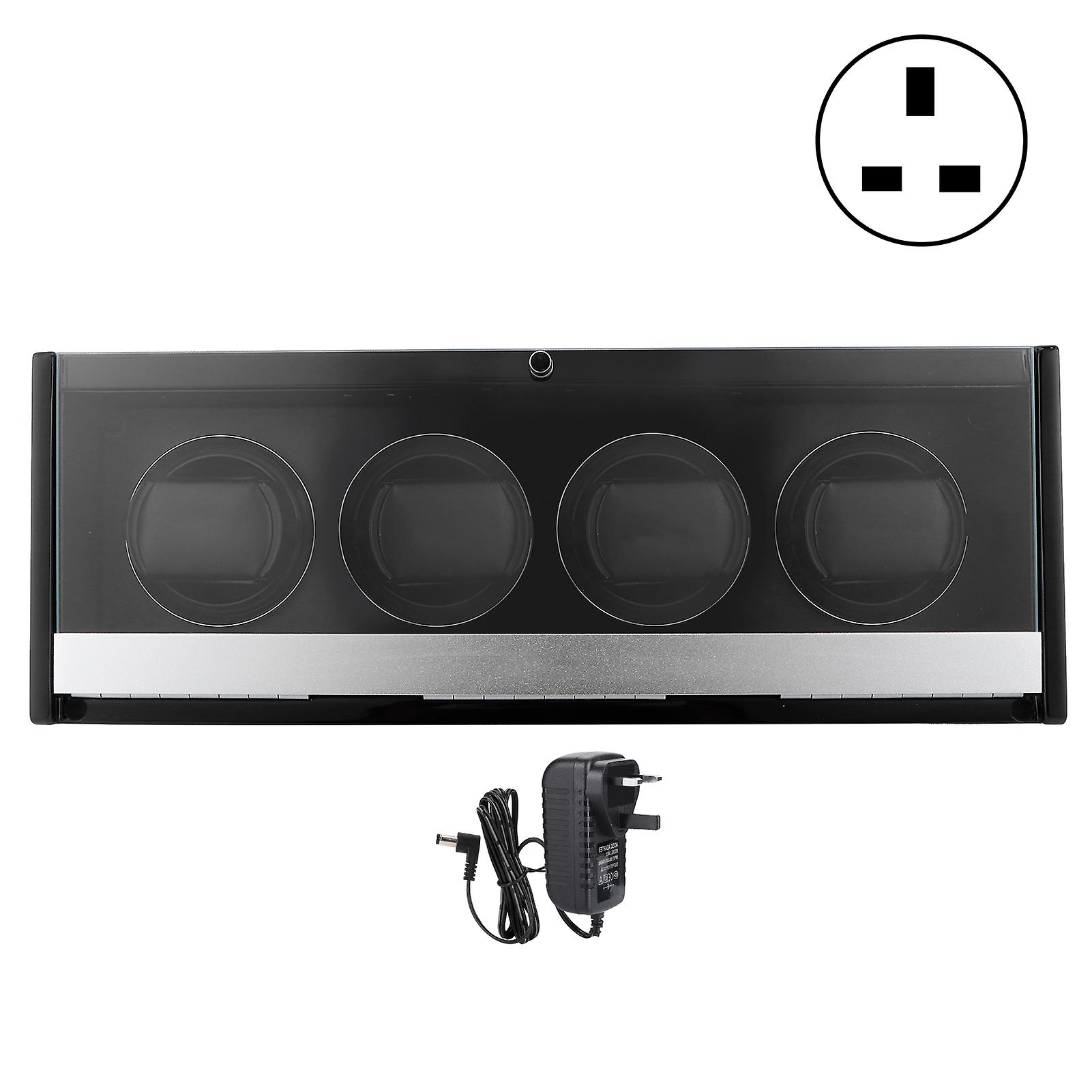 Automatic Mechanical Watch Winder Boxes 4 Position Display Case Adjustable Pillow Noiseless Operation 100-240VUK Plug