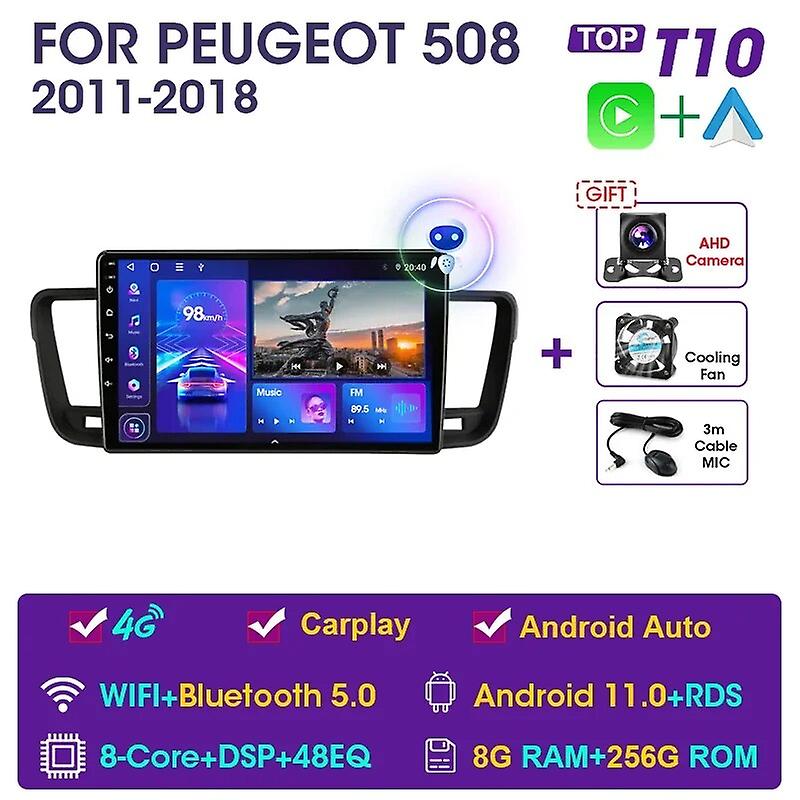 2din Android 4G + wifi DSP Carplay Car Radio Multimedia Video Player per Peugeot 508 2011-2018 Navigazione Gps 2 Din Carplay