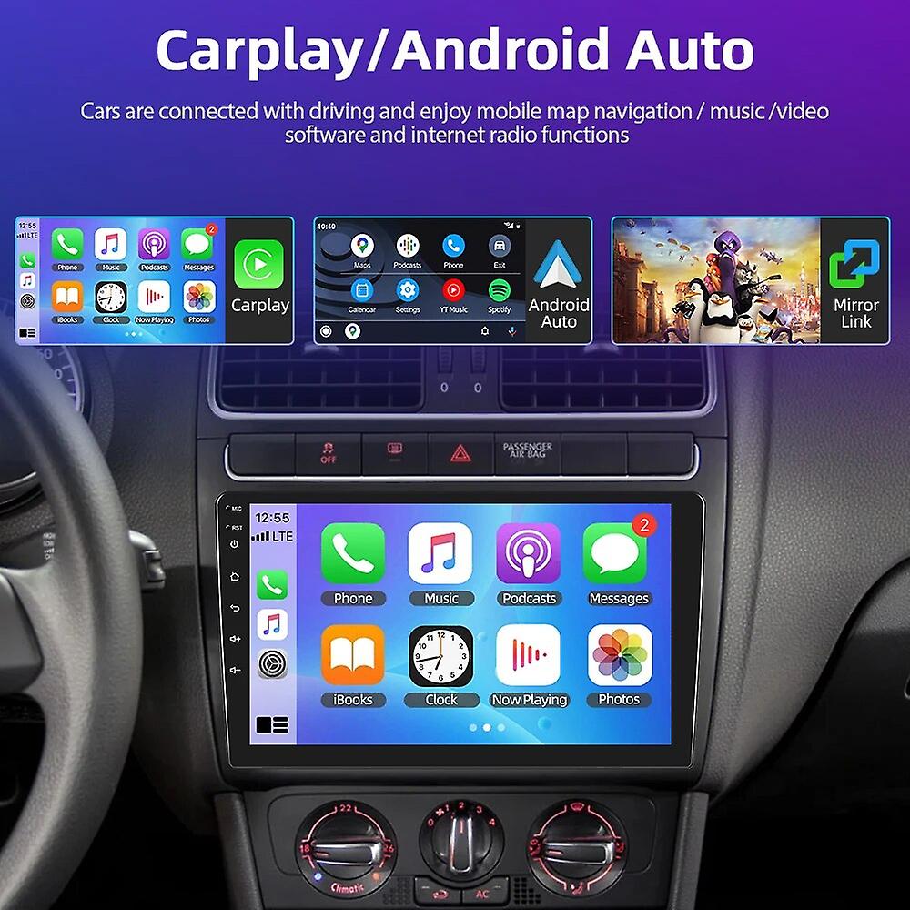 Autoradio Android 9" Pour Renault Clio 3 (2008-2014) - 4Go RAM + 128Go - CarPlay & Android Auto Sans Fil - GPS, WiFi, Bluetooth, Caméra De Recul