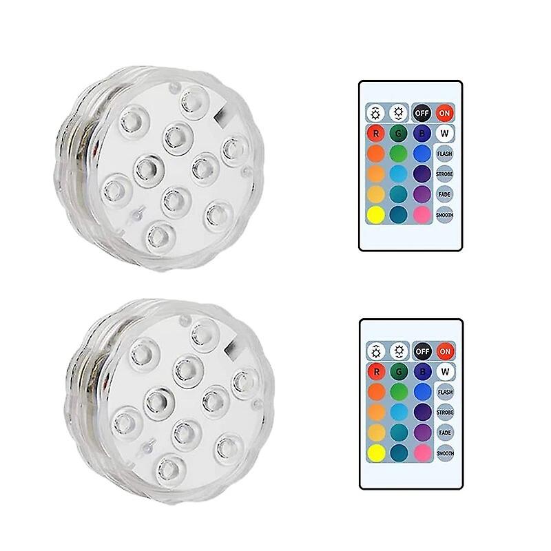 Submersible Led Lights Spot Light With Remote Lamps Decorative Fish Bowl Light Remote Controlled For Aquarium Vase Base Pond