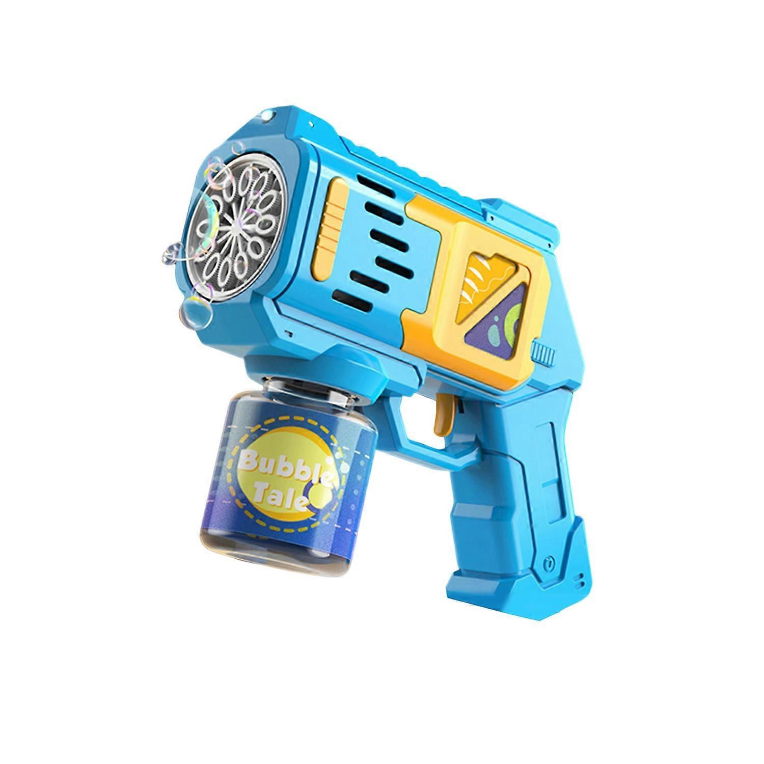 Electric Shooter Bubble Maker Machine with Light 12 Holes Leakproof Portable Kids Handheld Automatic