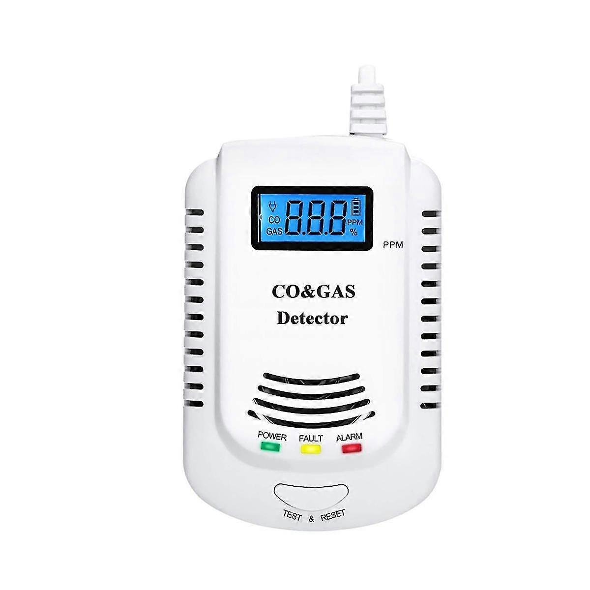 Koolmonoxide Detector, Gas Detector, Gas Alarm Sensor Methaan Propaan, Gas Lek Detector Eu Plug