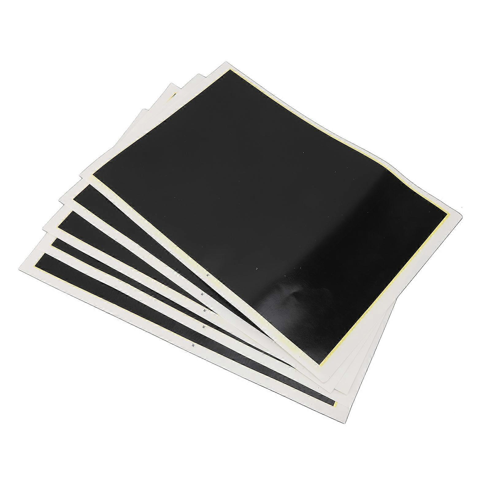 5 قطع النقش بالليزر وسم لون ورقة وسم ورقة سوداء 39x27cm ورقة النقش بالليزر نقش على زجاج السيراميك المعدني