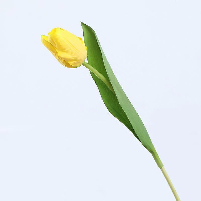1 x artificial yellow tulip35cm