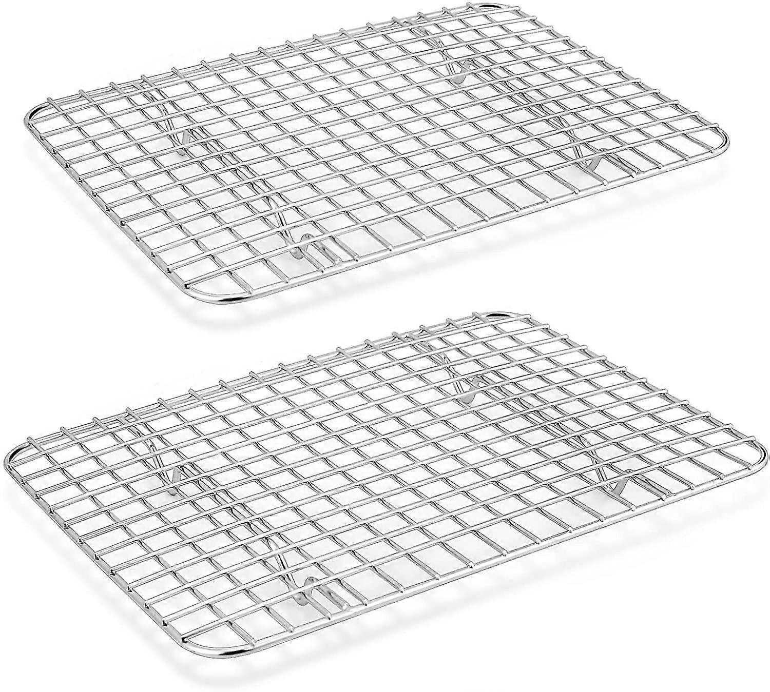 2 Pcs Stainless Steel Stackable Baking Cooking Rack