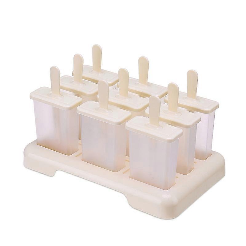 9 ice cream molds with sticks, BPA free silicone popsicle molds, reusable DIY popsicle molds.