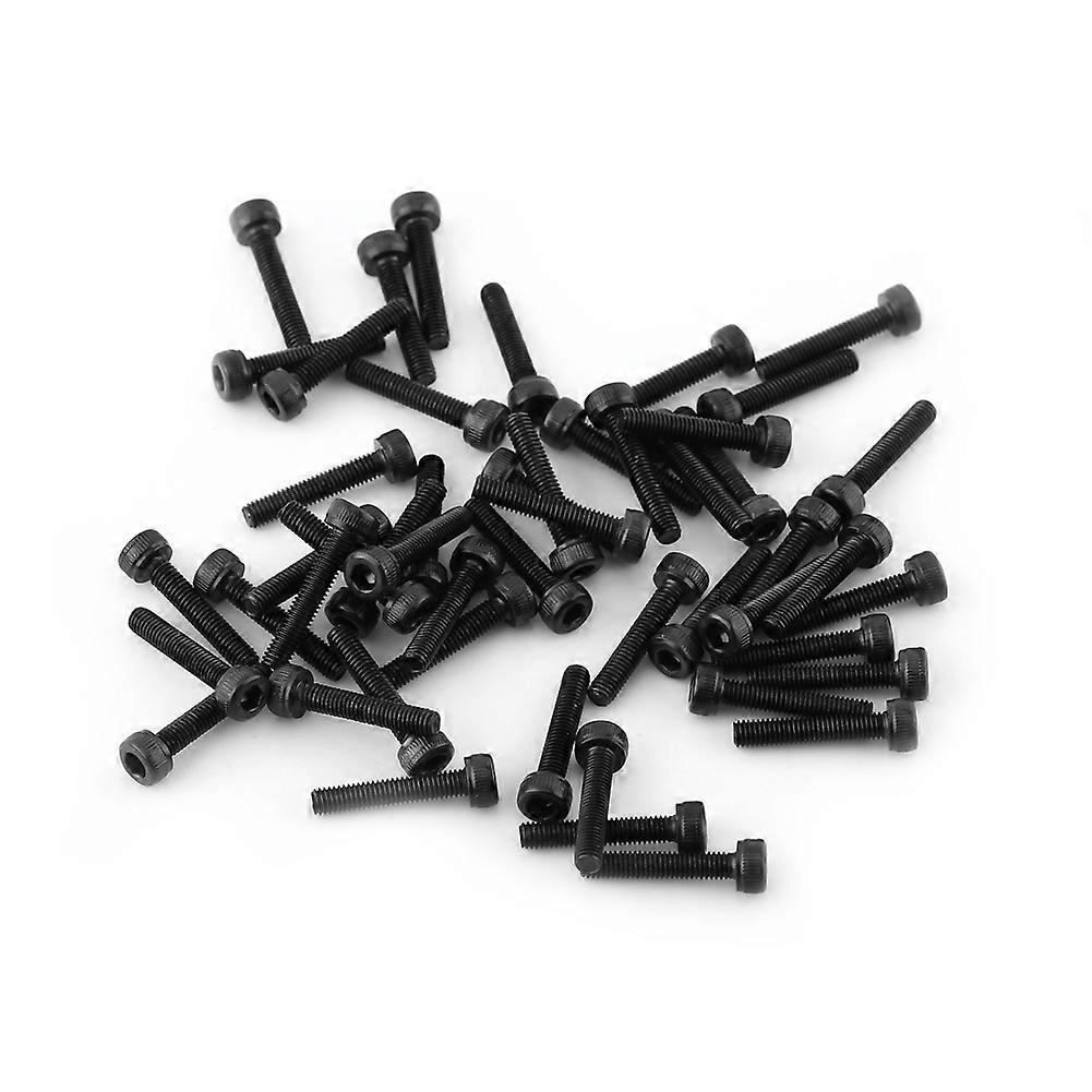M3 Black Hex Socket Cap Head Screw Bolt Set (m3*16mm,fully Threaded,50pcs)