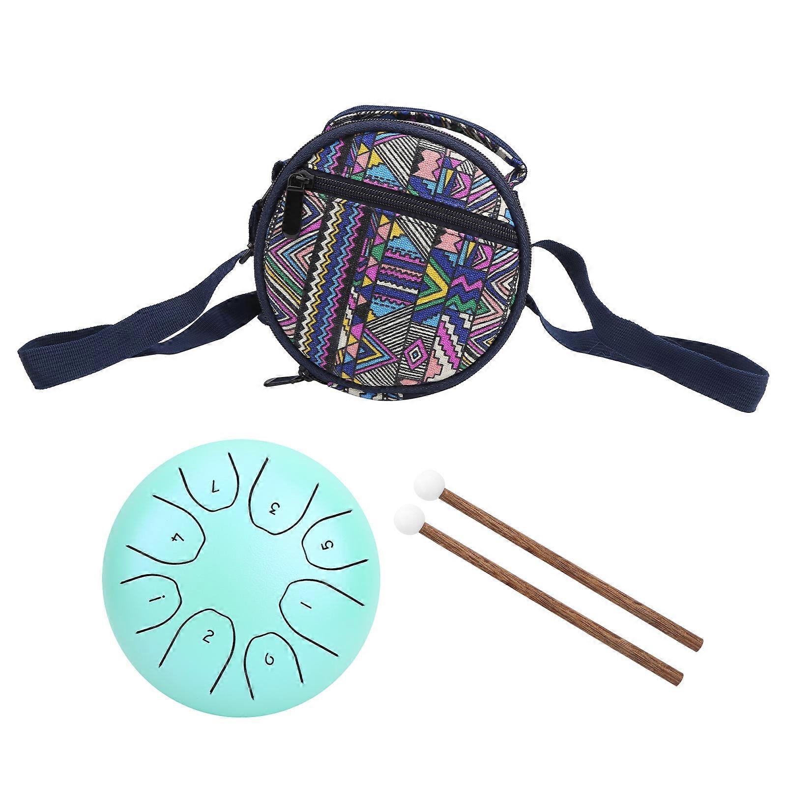 5,5 polegadas Mini Tambor Etéreo Língua de Aço Etéreo Handpan Bag Panda Music Equipmentcyan