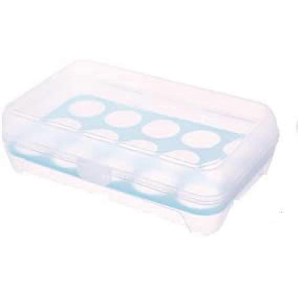 Plastic Refrigerator Eggs Storage Box 15 Eggs Tray Holder Food Storage Stackable Container Case