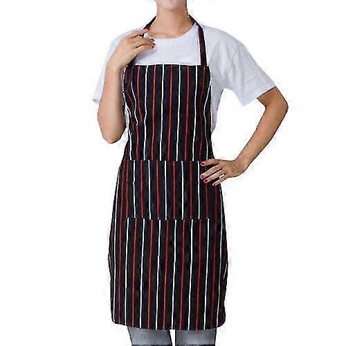 women adjustable aprons cooking kitchen stripe restaurant three-colour
