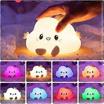 Veilleuse Raton Laveur Silicone - LED Tactile Rechargeable - Enfant Anti-Peur - Cadeau Mignon