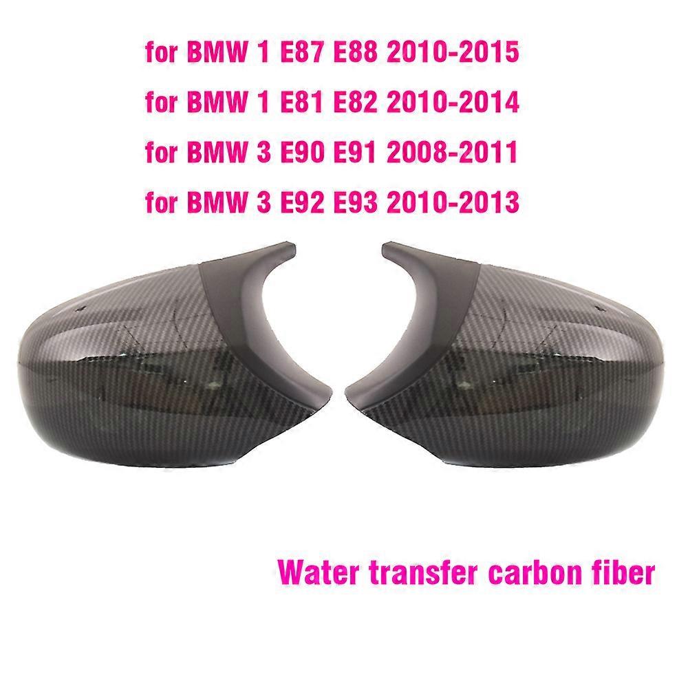 Rearview Mirror Covers for Bmw 1 3 Series E90 E91 E92 E93 E80 E81 E87 E88 Rear-View Carbon Fiber Gloss Black