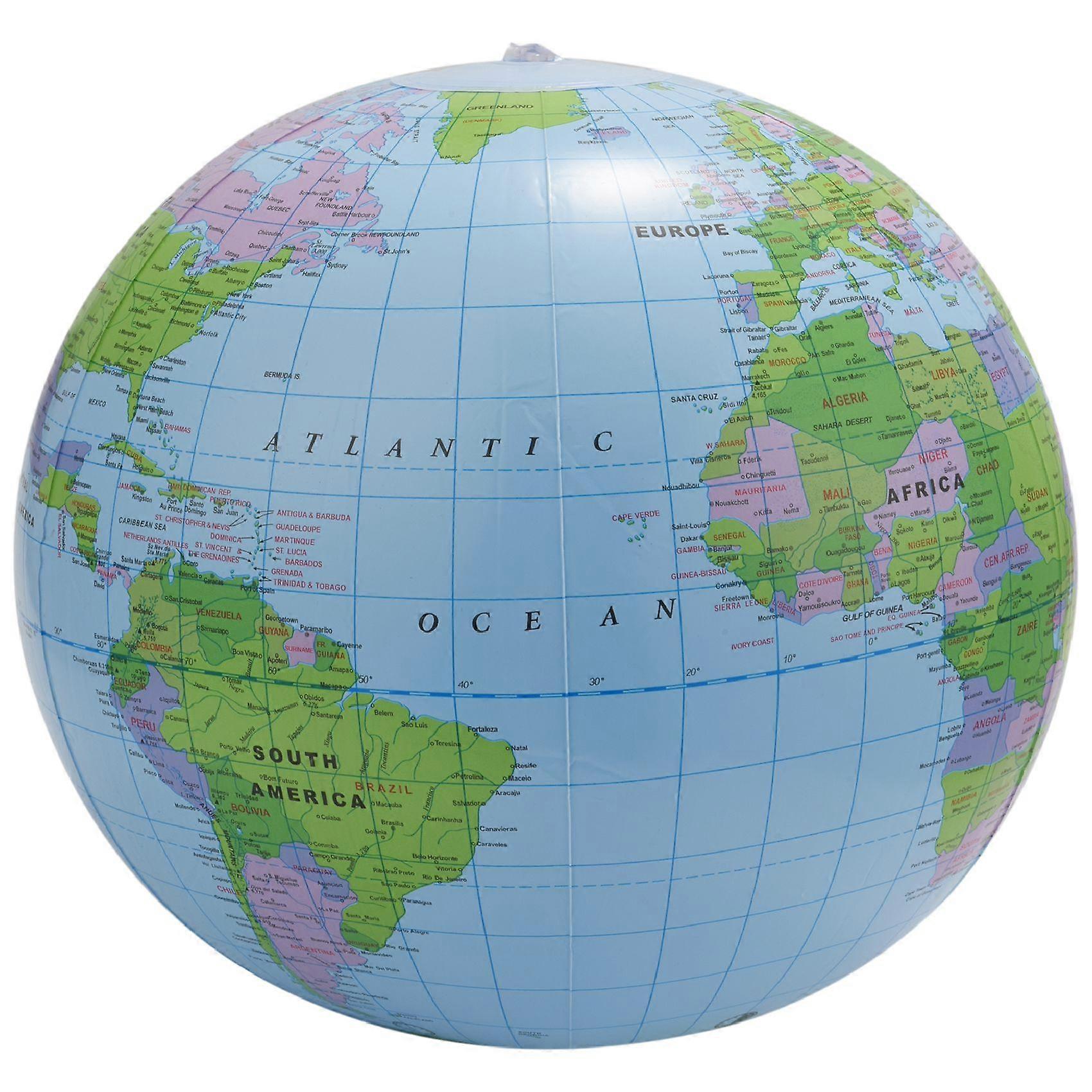 Inflatable Toy Globe Tellurion Geography Map Balloon Water Ball 40 cm