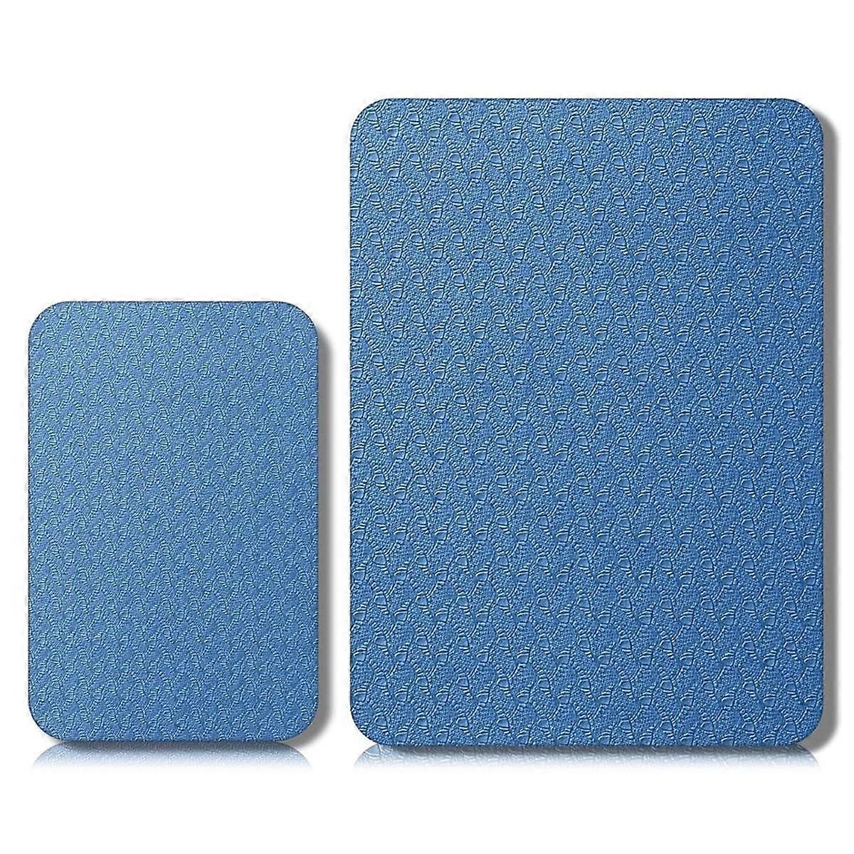2Pcs Sewing Machine Muffling Mat Pedal Mat Sewing Machine Mat Reduce Vibrations Noise No Slip Blue
